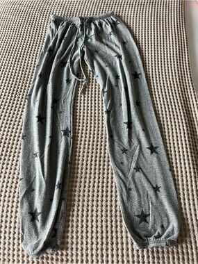 Grey Star-Print Fleece Pajama Pants